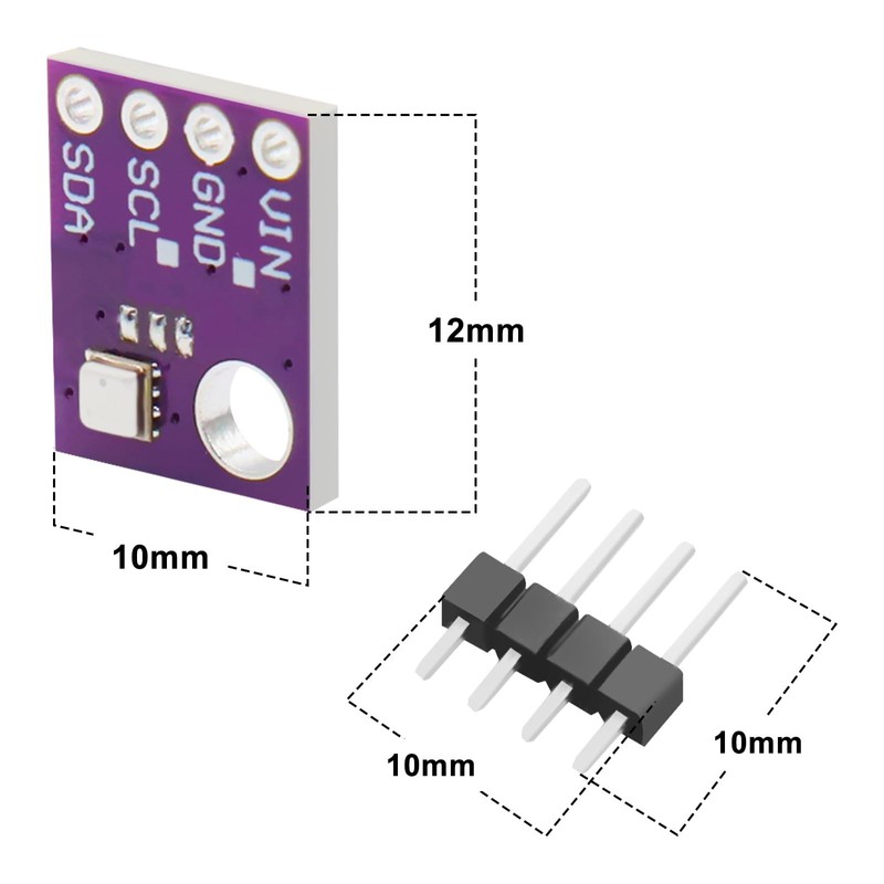 Barometric Sensor for Temperature, QIQIAZI Humidity and Air Pressure, Digital
