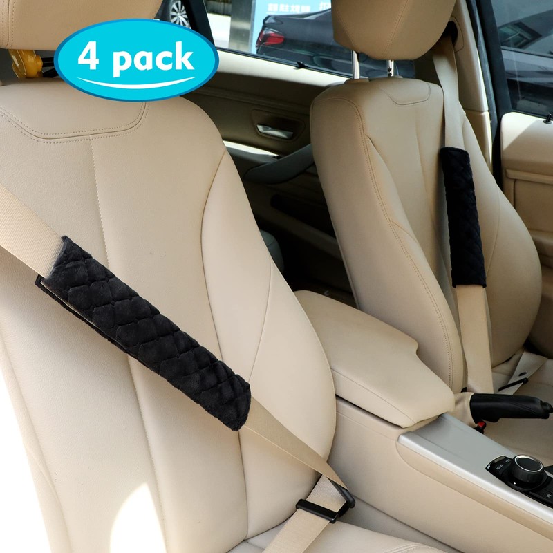 Tatuo 4 Pack Seat Belt Cover Extra Long Seat Belt
