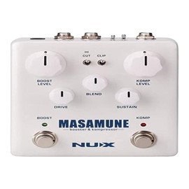 NUX Masamune Boost & Compressor，All-In-One Analog Booster，Dual-function Design, External Footswitch Jack,Pure Analog Signal Path, DC 9V