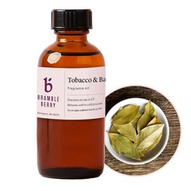Bramble Berry Tobacco and Bay Leaf Fragrance Oil (2 Fl oz) | Great for Making DIY Soap, Candles, Men's Beard Oil, Shaving Cream, Body Care | Vegan, Phthalate & Paraben Free