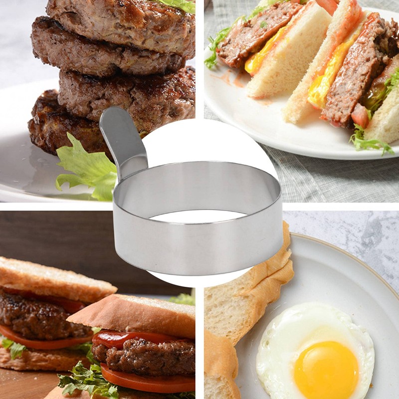 Niukuyu 4 Pcs Egg Frying Rings Stainless Steel Omelette Model
