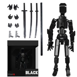 FoxVilla Assembly Completed T13 Action Figure, Titan 13 3D Printed Action Figure, Lucky 13 Action Figure, Assembled Dummy 13 Action Figure(RedGold)