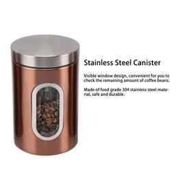 Stainless Steel Canister Set of 3, Kitchen Canisters Airtight Canister Set Food Canisters Canister with Lid Canisters for Flour and Sugar(Red)