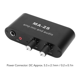 3.5mm Condenser Microphone Headphone Amplifier Aluminum ABS Audio Preamplifier Mixing Board 3 Output Ports