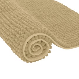 SU SUBRTEX Bath Mat Soft Rugs for Bathroom Shower Carpet Pads for Bathtub Super Water Absorbent Quick Dry(Beige,50 * 80cm)