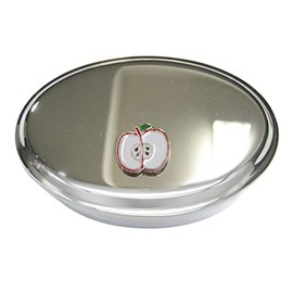 Kiola Designs Sliced Apple Fruit Oval Trinket Jewelry Box