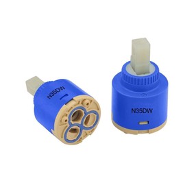 Kolidaer 35mm Faucet Cartridge Replacement, 35mm Diameter, for Single Handle Kitchen/Basin/Shower Faucets, Ceramic Valve, N35DW, CUPC Certified