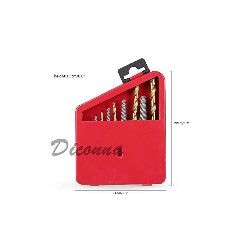 10PCS Set Screw Extractor and Left Hand Cobalt Drill Bit