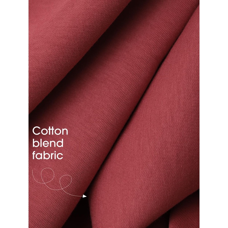 EXLURA Women 2 Piece Sets Cotton Tracksuits Workout Set Crewneck