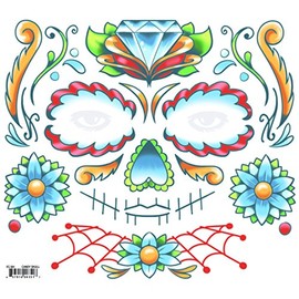 Tinsley Transfers Candy Skull Tattoo-Set