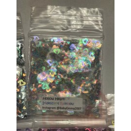 BabyEmma2007 V-Day Holo HEART Shape (Iridescent Baby Rainbow) Glitter-1tsp-4