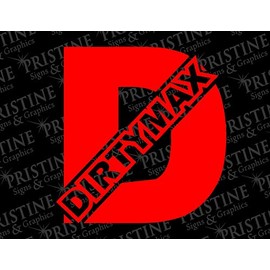 Dirtymax Duramax D Decal (12", Red)