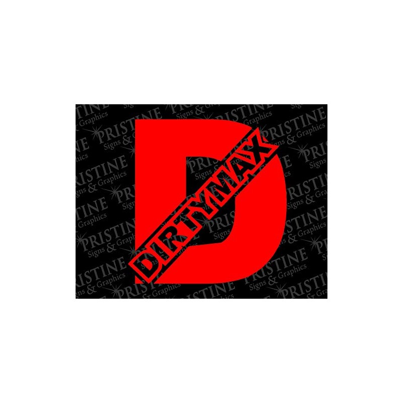 Dirtymax Duramax D Decal (12", Red)