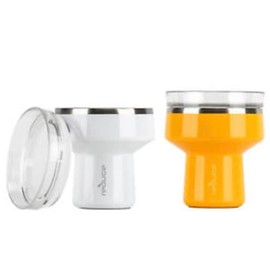 REDUCE 12 oz. Vacuum Insulated Stainless Steel Saltini Tumbler, 2 Pack (Yellow & White)