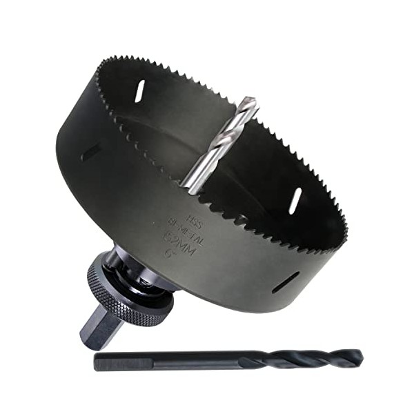 6 Inch HSS BI Metal Hole Saw Cutter 1-1/2" Depth