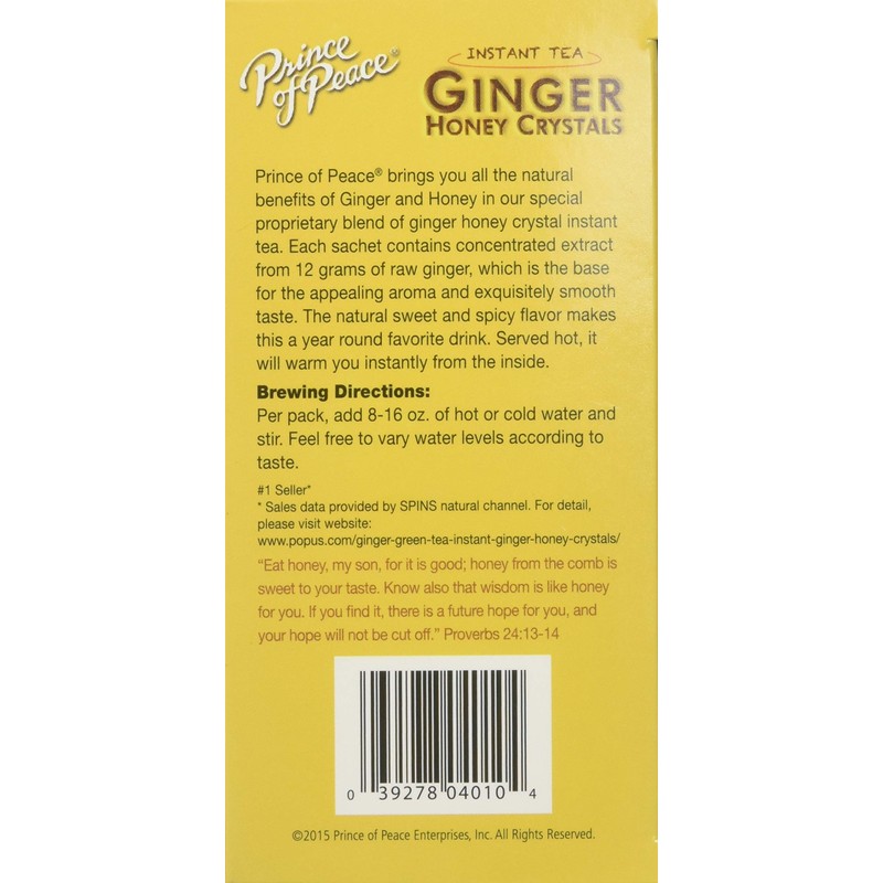Prince Of Peace Tea Gingr Hny Crystals