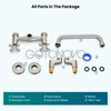 gotonovo Wall Mount Kitchen Faucet Brushed Nickel Double Cross Handle