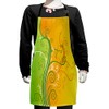 Ambesonne Modern Apron, Floral Flower Swirls Leaves on The Branches