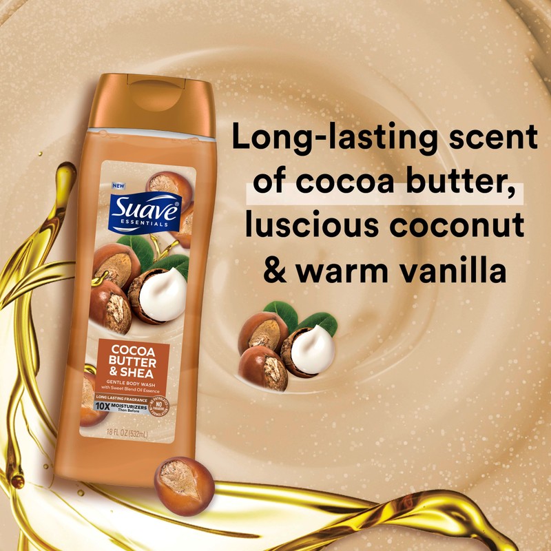Suave Moisturizing Body Wash, Cocoa Butter and Shea with Vitamin