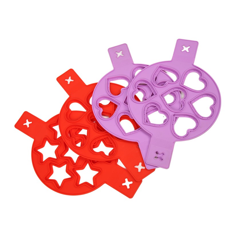4pcs Pancake Mold 7 Hole Silicone Eggs Making Mold Nonstick
