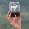 Moose Silhouette - Stemless Wine Glasses - Set of 4
