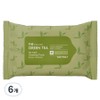 Tony Moly The Moist Green Tea No-Wash Cleansing Tissue, 20 sheets, 6 pcs / 토니모리 더촉촉 그린티 노워시 클렌징 티슈, 20매입, 6개