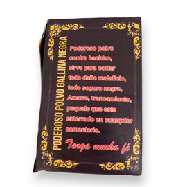 Polvo de Gallina negra - Black chicken Esoteric powder - Contra envidia, Aleja Hechizo y Mal de ojo - Protection Against Evil Eye and Witchcraft