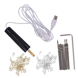 Tofficu 115 Pcs Mini Electric Drill Wireless USB Charging Rotary Tool for DIY Projects Ergonomic Design Easy Bit Change Includes Bits for Engraving Polishing