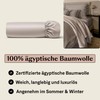 Amqua Fitted Sheet, 90 x 200 cm, Cotton Taupe, Fitted