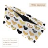 2 Pack Tissue Box Cover Holder, Golden and Black Hearts