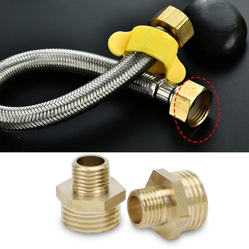 Bangbobi Brass Double Nipple Reduction 1 to 1/2 Inch Hose