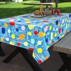 Passion for Blue Background Pickleball Collection 60"x90" Printed Tablecloth with