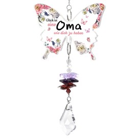 Tulolvae Grandma Gift, Crystals Sun Catcher Lucky Charm Gifts for Best Grandma for Birthday, Mother's Day, Christmas, Easter, Grandma Birthday Gift From Grandson