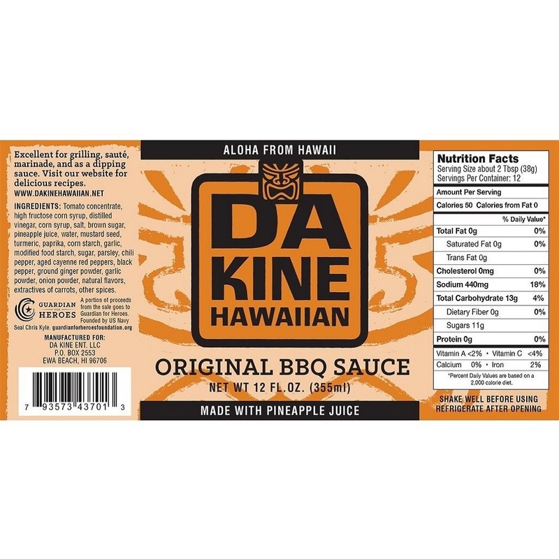 Da Kine Hawaiian BBQ Sauce (Original 3-Pack)