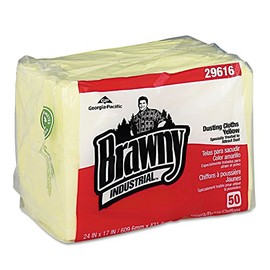Brawny Industrial Dusting Cloths Quarterfold, 50/Pack, 4/Carton