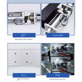 Pesture 피스처 DC24V 2A 스크류 리프팅 바디 CNC 플라즈마 절단기 액세서리 장치 높이 100mm [02 Rack lifting body] Pister DC24V 2A Screw Lifting Body CNC Plasma Cutter Accessory Device Height 100mm [02 Rack Lifting Body]