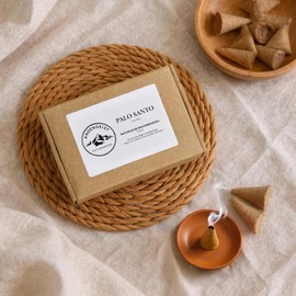 Palo Santo Incense Cones from Peru, Handmade Cones, Premium Sacred Wood, for Meditation, Yoga & Relaxation (Pack of 6)
