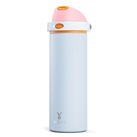 710ml Stainless Steel Water Bottle: Meoky Insulated Water Bottle with 2-in-1 Lid - Leak Proof, Cold for 24 Hours, Fits in Car Cup Holder, BPA-Free for Gym Travel Sports, Periwinkle