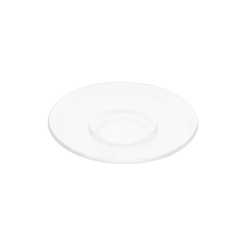 Arcoroc J9827 Voluto Glass Espresso Saucer, 120mm Diameter, Pack of