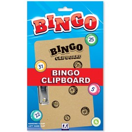 A* Stationery Bingo Clipboard With Clasp Bingo Board Hardboard Left Hand Clip 21 x 15cm