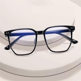 MAKIRO myopia glasses, anti-blue glasses female/male (black, -250, diopters)