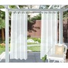 Clothink Outdoor Curtain, Transparent, Weatherproof, 132 x 215 cm with