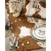 Fennco Styles Rustic Faux Fur Cowhide Table Runner 16 x