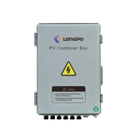lopopvsys 6 String PV Combiner Box with Lightning Arreste, 15A Rated Current Fuse and 2P 63A Circuit Breakers for On/Off Grid Solar Panel System (6 String PV Combiner Box)