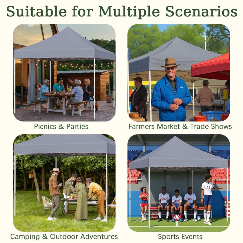 LIUJIAYI Pop Up Canopy Replacement Top, 8x8 Heavy Duty 500D