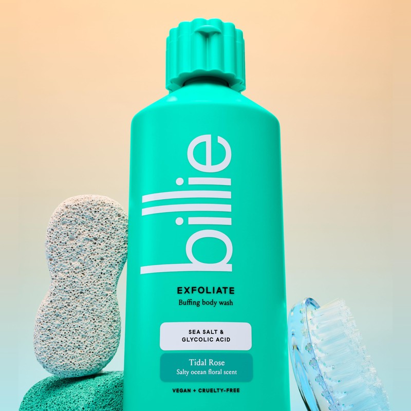 Billie Exfoliating Womens Body Wash, 18 fl oz, Sea Salt