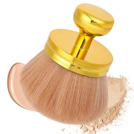 LOPHE Body Makeup Brush for Self Tanner, Large Self Tanning Brush Soft Body Makeup Brush Tanning Brush Self Tan Back Applicator Brush Self Tan Brush for Liquid Cream and Powder Face Makeup, Gold