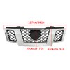 Thomletha Front Grille Upper Mesh Style Chrome Shell with Black