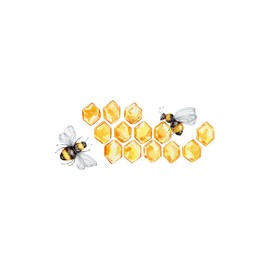 Bee Wall Decal Hive Theme Wall Stickers Honeybee Wall Decor, Easy to Apply and Remove, Cute Bee Design for Nursery Kindergarten Bedroom Living Room Honey Shop