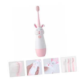 NOLITOY 2 Sets Cartoon Design Boys and Girls Sonic Electric Toothbrushes 3 Replacement Heads Soft Bristles Long Term Quality